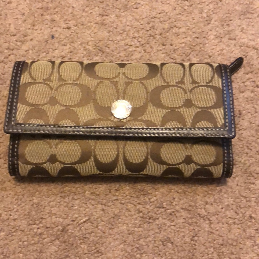 Coach wallet and check holder